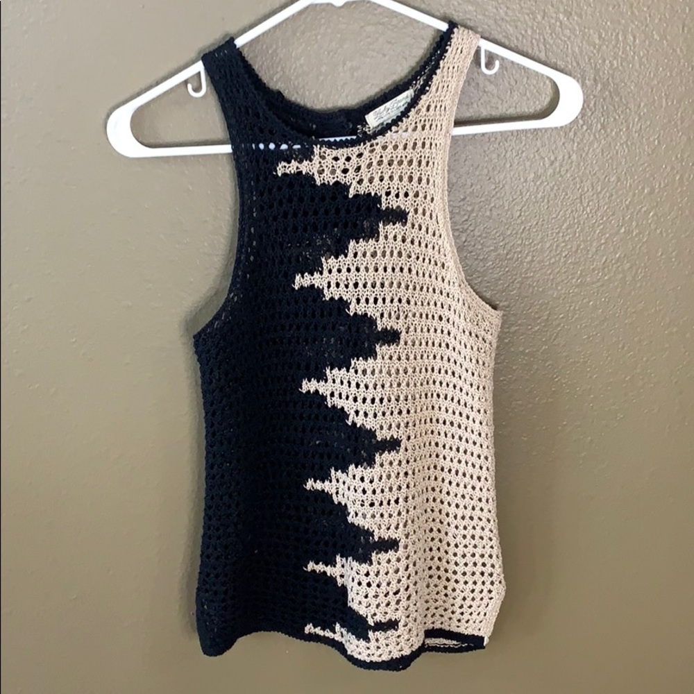 Button back knit tank, Lucky Brand, size XS